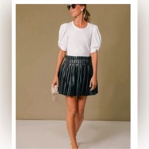 DO+BE Black Faux Leather Skirt‎